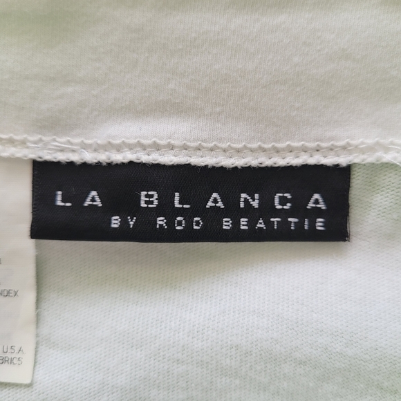 La Blanca by Rob Beattie Miami V-Neck Lime Green Striped Swim Cover Up - Picture 6 of 8